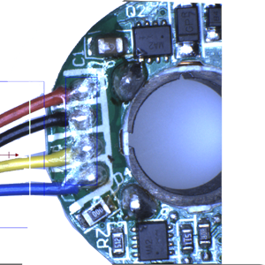 電子元器件外觀檢測設備檢測小電機焊線方案！